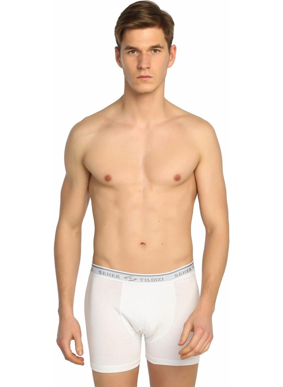 Men's Lycra Elastane Boxer 6-Pack White
