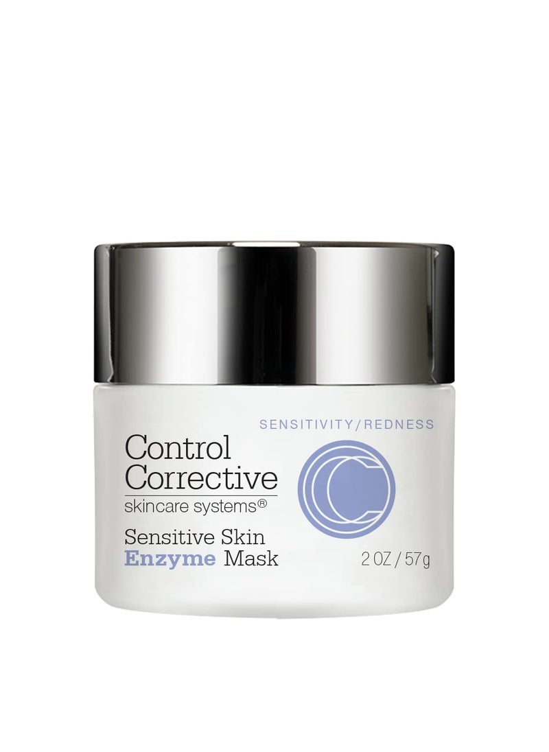 CONTROL CORRECTIVE Sensitive Skin Enzyme Mask, 2 Oz - Increases Hydration And Renews Skin Texture, Papaya Enzyme Based, Creamy Clay Mask Lightly Exfoliates Softens, Calms & Hydrates At The Same Time