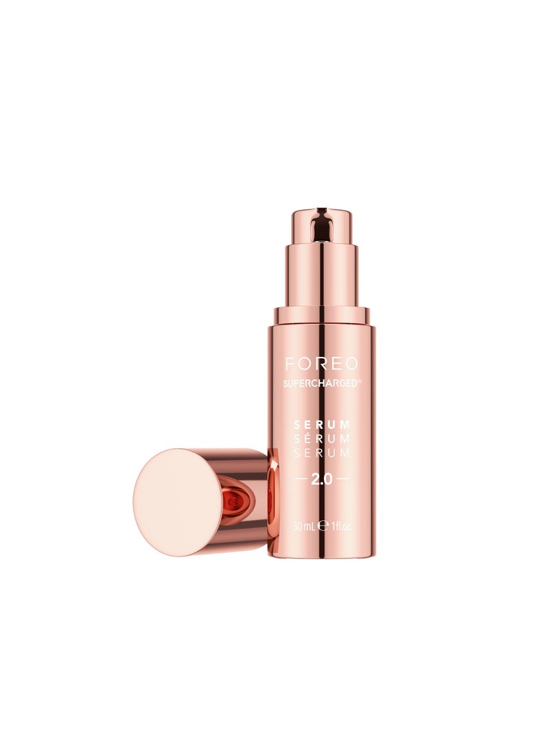 FOREO SUPERCHARGED SERUM 2.0 - Microcurrent Conductive Gel - Hyaluronic Acid Serum for Face - Squalane - Rejuvenating & Hydration - Vegan & Cruelty-free - All Skin Types - 1 fl.oz