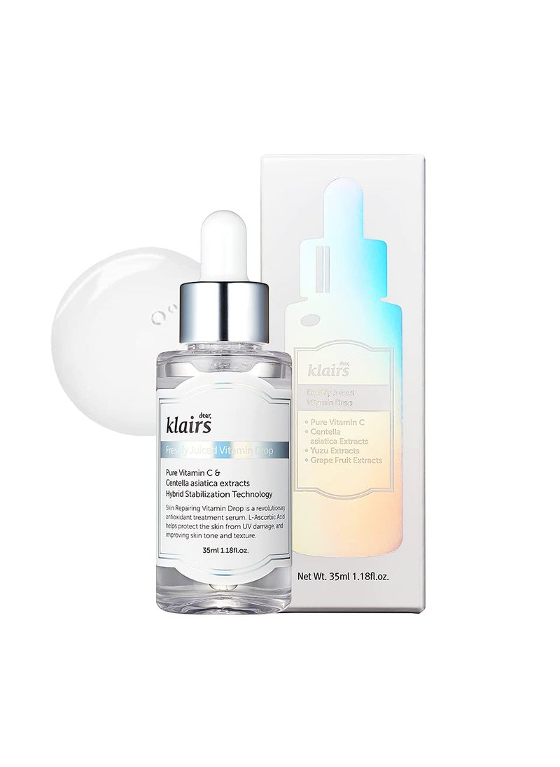 [DearKlairs] Freshly Juiced Vitamin Drop, 5% Hypoallergenic pure vitamin C serum, 35ml, 1.18oz | a potent skin rejuvenator, l ascorbic acid , antioxidant serum for face, korean skincare