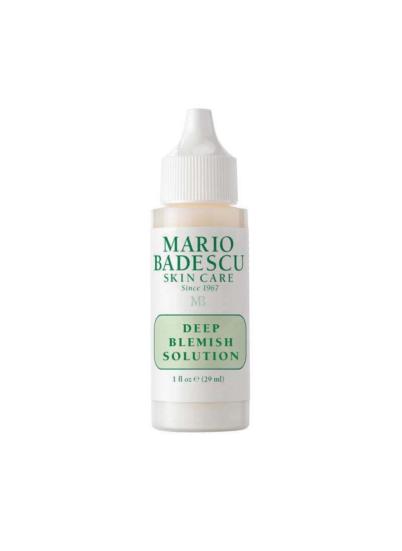 Mario Badescu Deep Blemish Solution, Spot Treatment for Face with Potent Zinc Oxide, Niacinamide and B Vitamins Overnight Treatment Serum that Targets Large Blemishes Under the Skin 1 Fl Oz.
