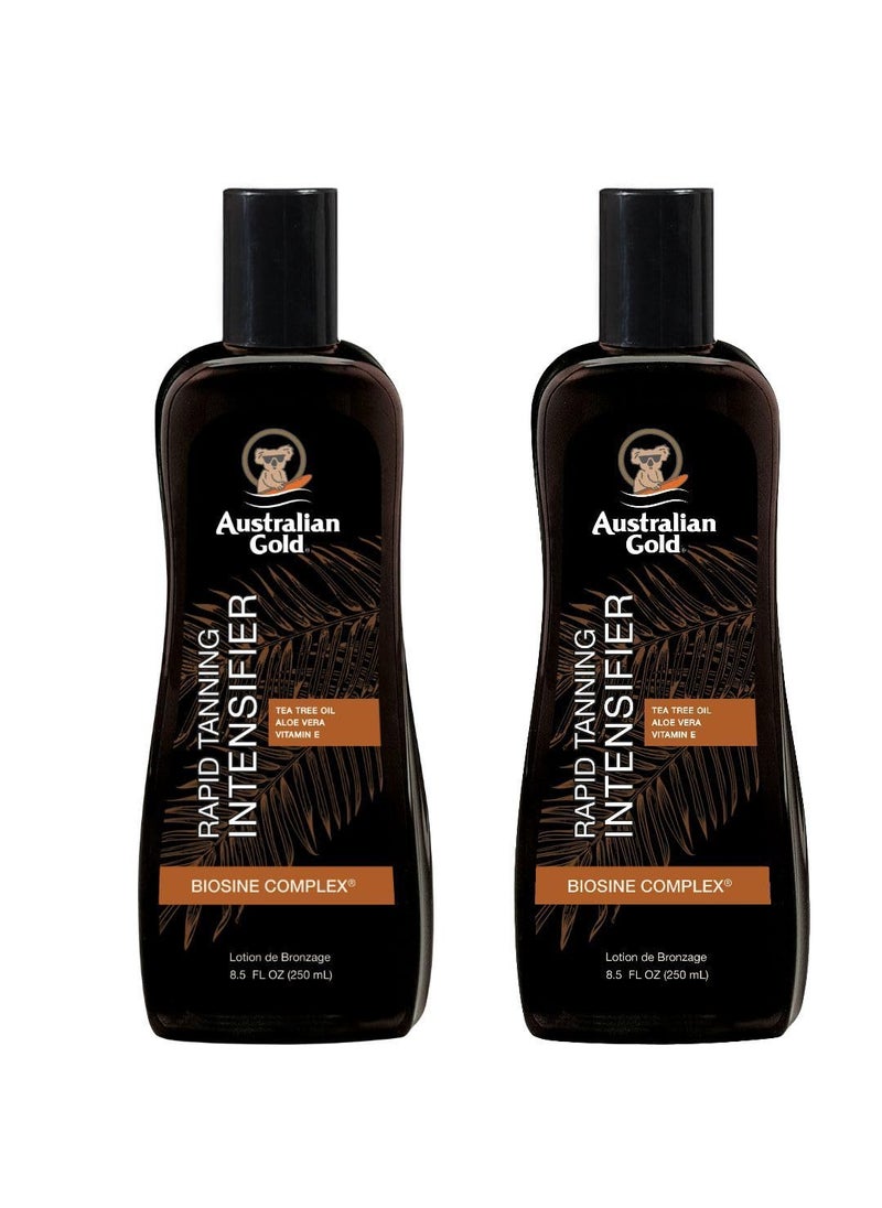 Australian Gold Rapid Tanning Intensifier Lotion, 8.5 Fl Oz, with Tea Tree Oil, Aloe Vera and Vitamin E (2 Pack)