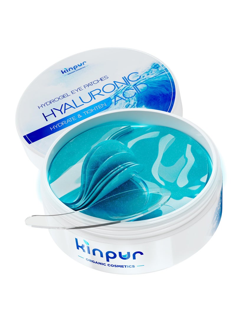 KINPUR ORGANIC COSMETICS Under Eye Patches for Puffy Eyes - Hyaluronic Acid and Collagen - Under Eye Mask for Eye Bags, Dark Circles, Fine Lines - Deep Skin Moisturizing - 30 Pairs, American Quality