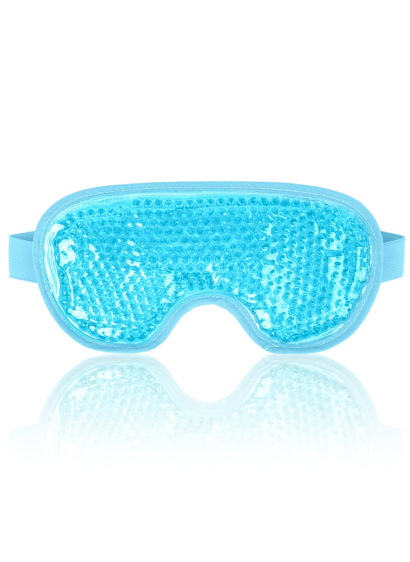 NEWGO Cooling Eye Mask for Puffy Eyes, Cold Eye Mask Eye Ice Pack for After Eyes Surgery, Tension Stress Relief, Itchy Eyes, Headaches, Dark Circles - Blue