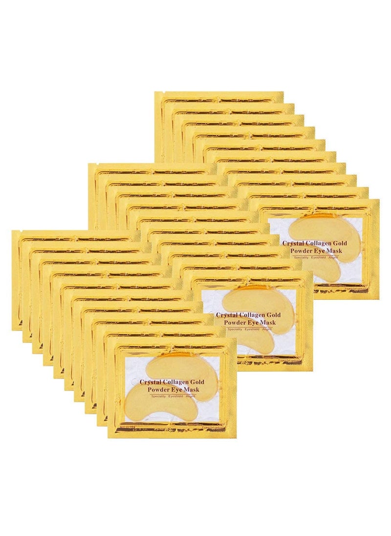 NIYET 30 Pairs Under Eye Collagen Patches, Gold Moisturizing Under Eye Mask, Under Eye Gel Pads for dark circles and puffiness