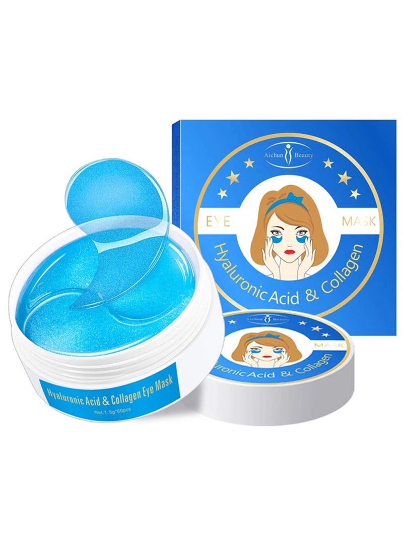 AICHUN BEAUTY 30 Pair Collagen Eye Mask Patch Hydro Gel Pad Anti-Wrinkle Dark Circles Bags Soft Smooth Skin Care Hydration Moisturizing (HYALURONIC ACID)