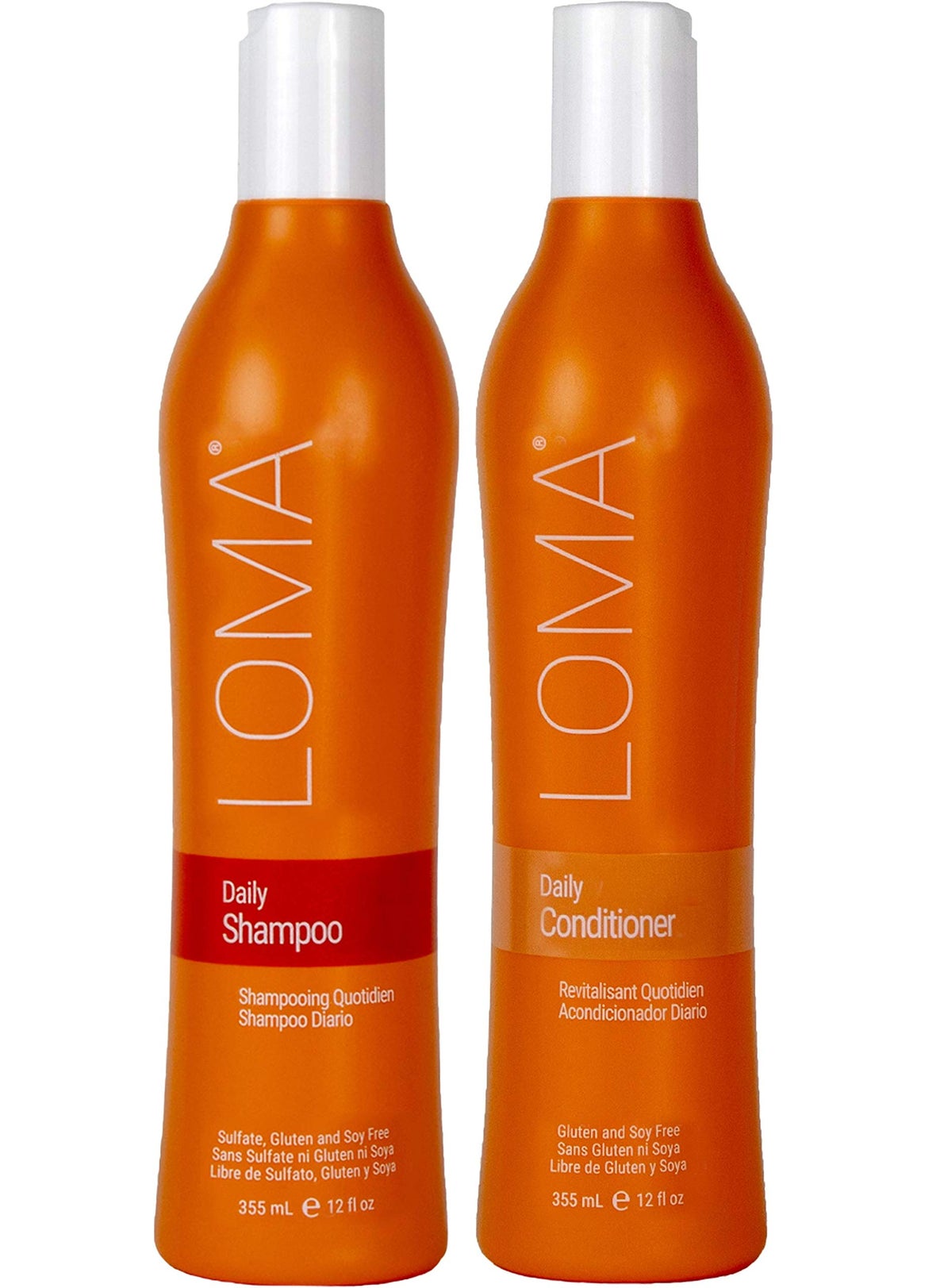LOMA Daily Shampoo (clear formula) and Daily Conditioner (DUO PACK) 12 Ounce Each