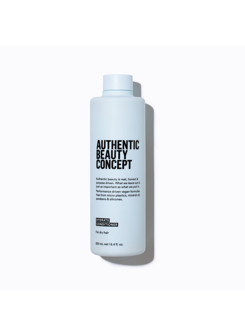 Authentic Beauty Concept Hydrate Conditioner | Hydrating Conditioner For Normal To Dry or Curly Hair | Moisturizes & Revitalizes Dry Hair | Vegan & Cruelty-free | Silicone-free | 8.4 fl. oz.