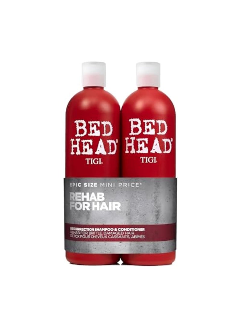 Tigi Bed Head Urban Anti+dotes Resurrection Shampoo & Conditioner Damage Level 3, 25.36 Ounce(Pack of 2)