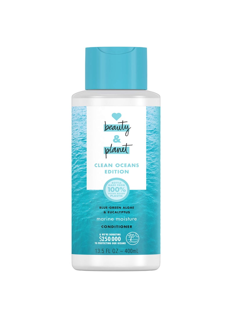 Love Beauty And Planet Marine Moisture Conditioner Clean Oceans Edition Blue-Green Algae & Eucalyptus Hydrating 13.5 oz