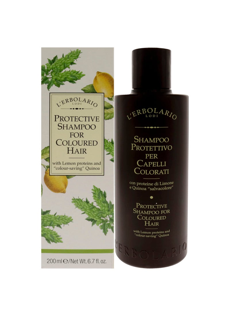 L'Erbolario Protective Shampoo for Coloured Hair - Shampoo Leaves Your Hair More Compact and Soft - Protects Hair and Preserves Color - Hair Cleanser with With Lemon Proteins - 6.7 oz