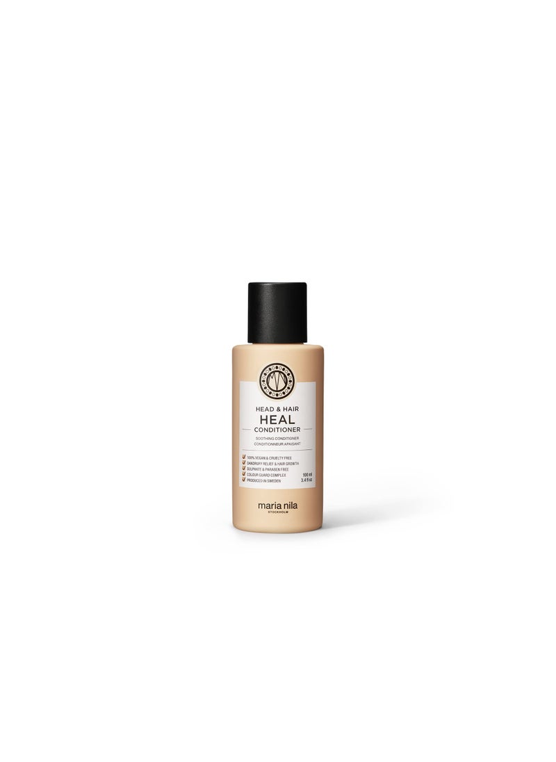Maria Nila Head & Hair Heal, Conditioner 3.4 Fl Oz, Soothing Aloe Vera for dry & itchy scalps, 100% Vegan & Sulfate/Paraben free