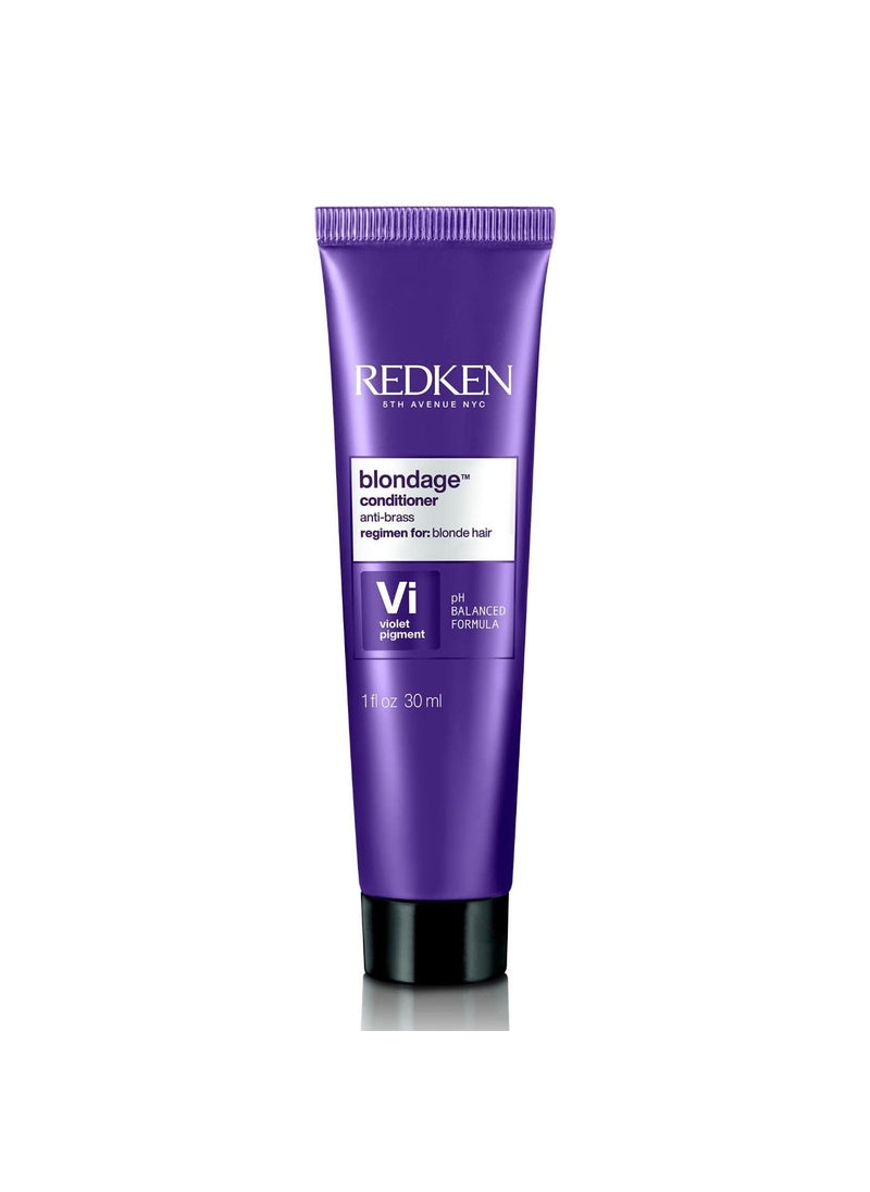 Redken Color Extend Blondage Color Depositing Purple Conditioner | Hair Toner For Blonde Hair | Neutralizes Brass & Moisturizes Hair | With Pure Violet Pigments