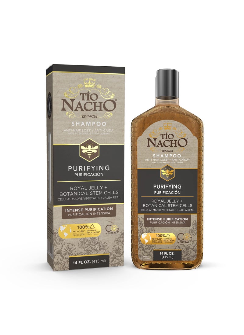 Tio Nacho Shampoo, Purifying with Royal Jelly, Infused with Botanical Stem Cells for Intense Hair and Scalp Purification + Detoxifying Balance, 14 Fluid Ounces