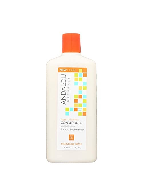 Andalou Naturals Conditioner, Moisture Rich Hair Conditioner, 11.5 Oz, Argan Oil, Shea Butter, Avocado Oil & Vitamin E, Moisturizing for Dry Hair