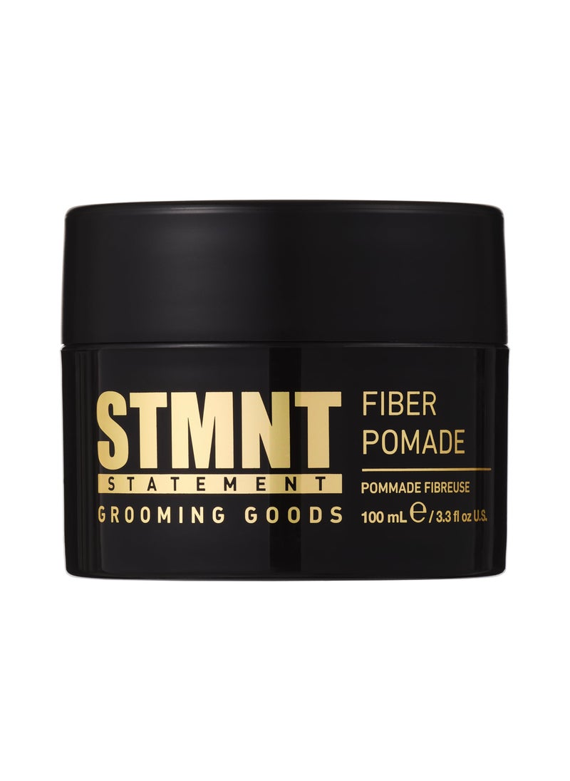 STMNT Grooming Goods Fiber Pomade, 3.38 oz | Semi-Matte Finish | Strong Control | Easy To Wash Out