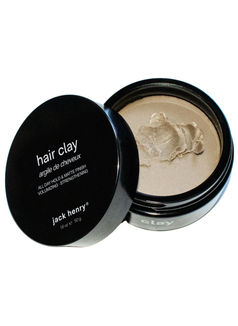 Jack Henry Hair Clay Styling Product, Add Thickness & Texture, 4 Ingredients, 1.6 oz
