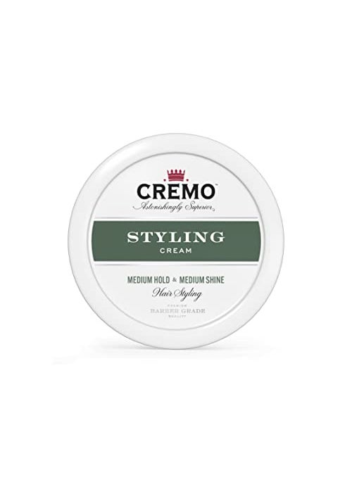 Cremo Hair Styling Cream, Barber Grade, Medium Hold, Medium Shine Hair Products, 4 Oz