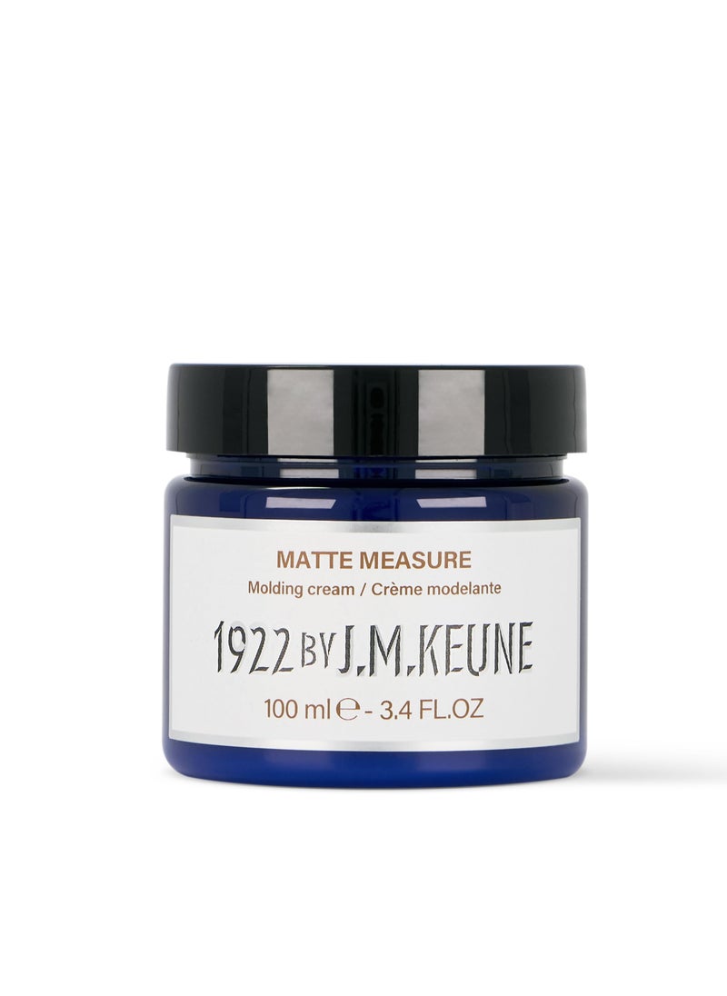 1922 by J.M. Keune Matte Measure, Medium Hold & Matte Finish Molding Cream for Men, 2.5 Fl Oz