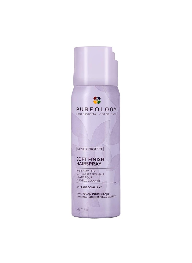 Pureology Style + Protect Soft Finish Hairspray | For Color-Treated Hair | Flexible Hold, Non-Drying Hairspray | Silicone Free | Vegan | Updated Packaging | 2.1 Oz.|