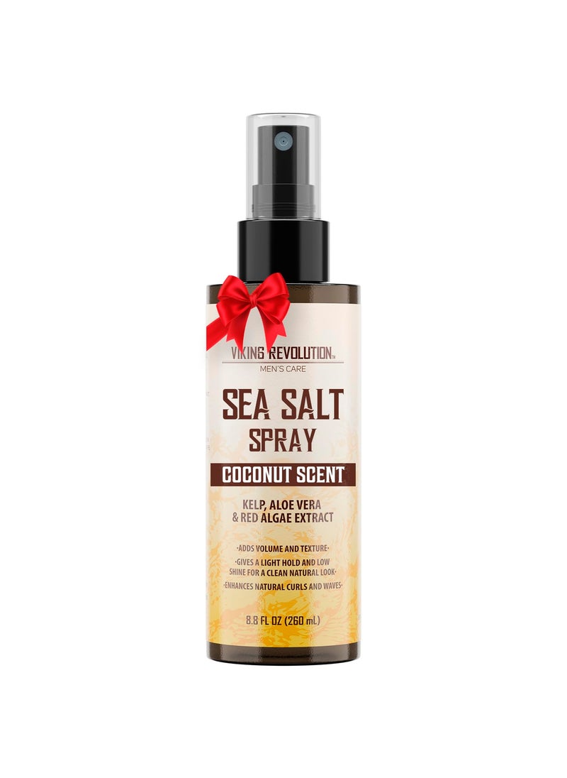 Viking Revolution Coconut Sea Salt Spray for Hair - Men's Texturizing Spray with Kelp, Aloe Vera & Red Algae Extract - Adds Volume and Texture