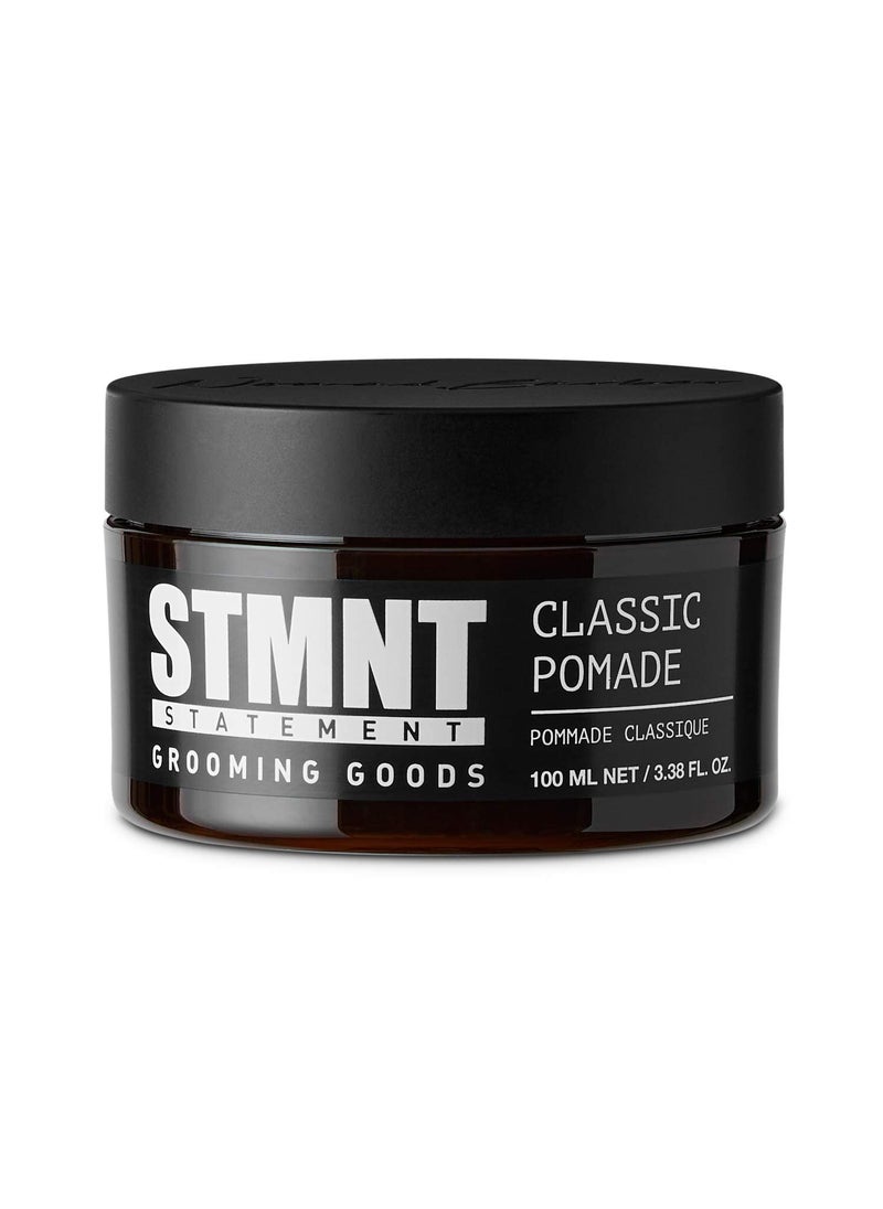 STMNT Grooming Goods Classic Pomade, 3.38 oz | Natural Shine | Strong Control | Easy to Wash Out
