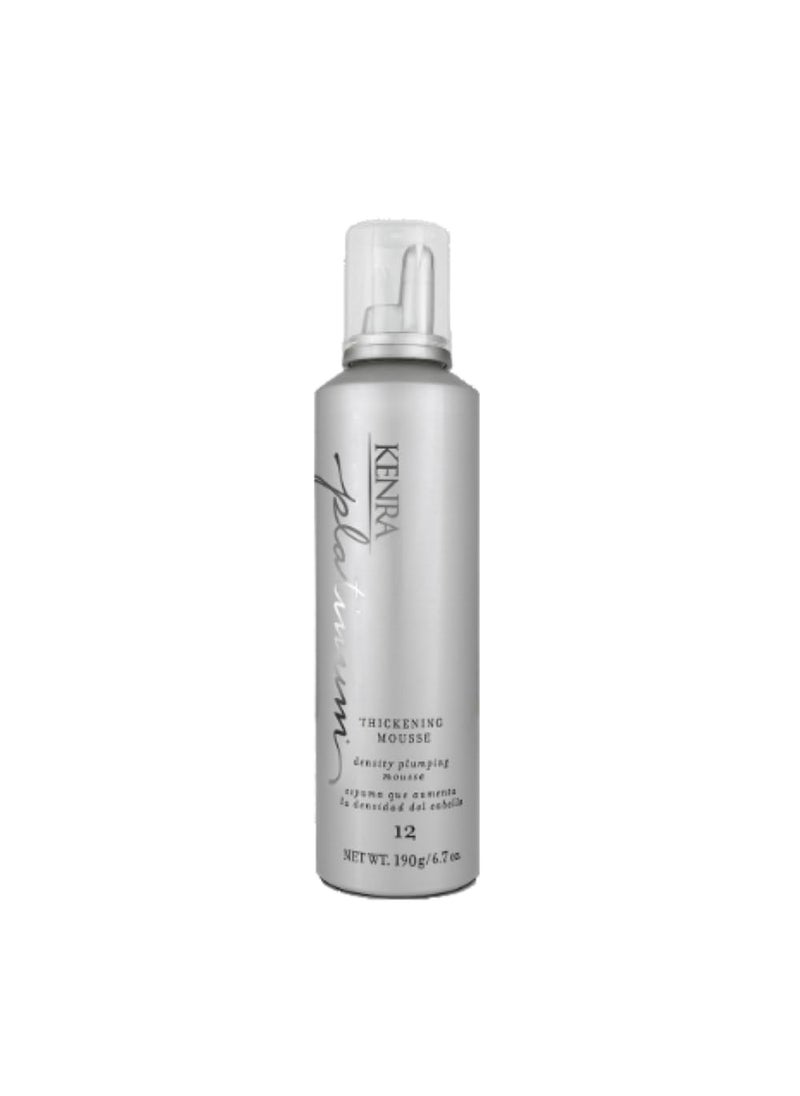 Kenra Platinum Thickening Mousse 12 | Volumizing Styler | Adds Fullness & Body | Humidity Protection Up To 48 hours | Desity Plumping up tp 150% | Thermal Protection | All Hair Types | 6.7 oz