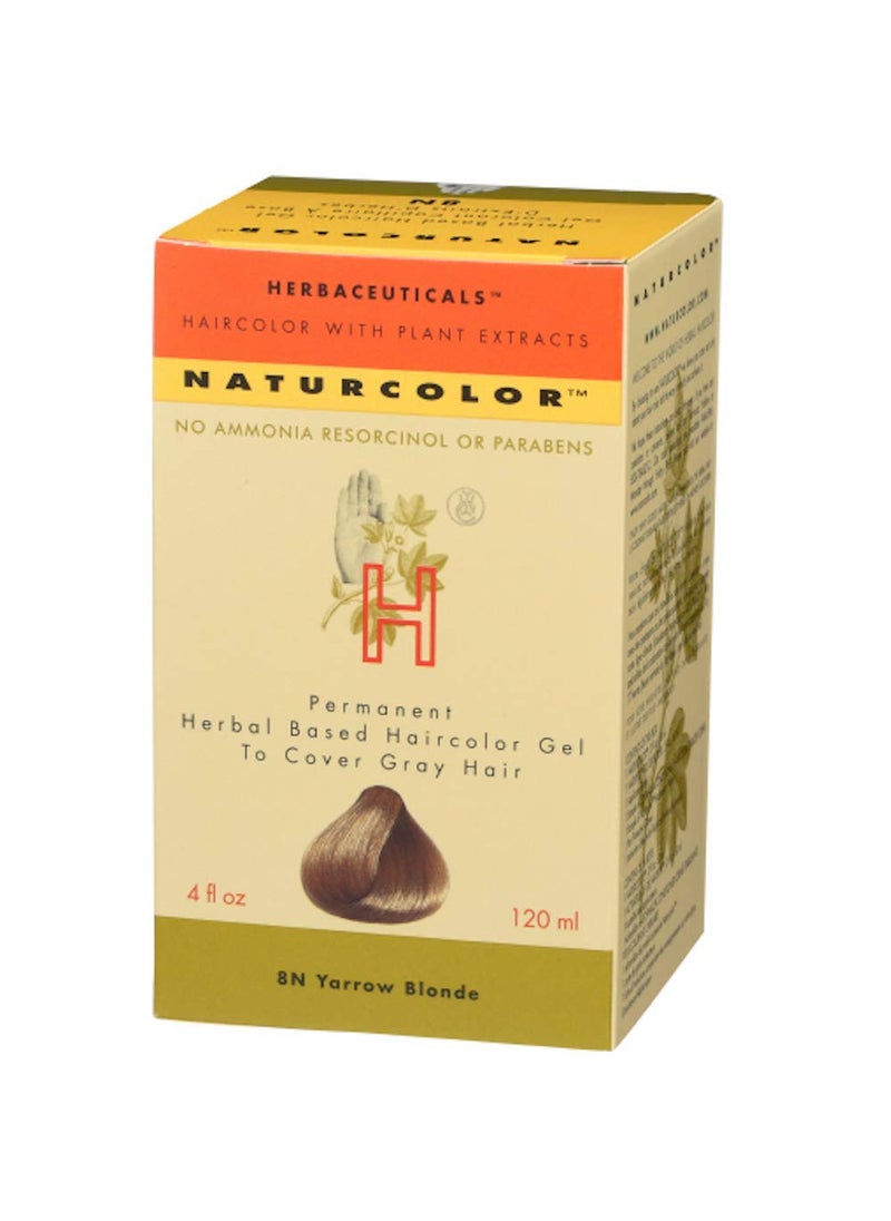 Naturcolor Haircolor - Yarrow Blonde Hair Dye, 4 Fl Oz (8N)