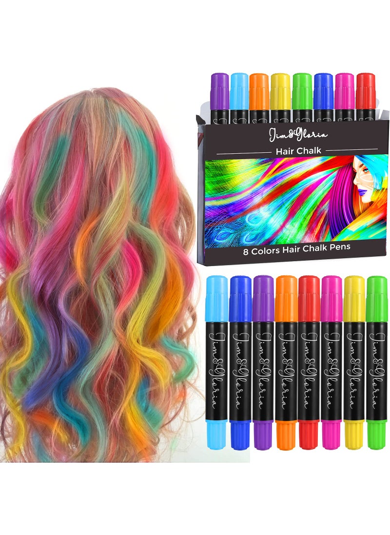 Jim&Gloria Dustless Hair Chalk Gifts for Girls Makeup Kit, Gift for Teen Girl Trendy Stuff, Kids, Teenage Tweens Teenager Temporary and Washable Color Dye Markers Age 7 8 9 10 11 12 13 14 Year Old Toy