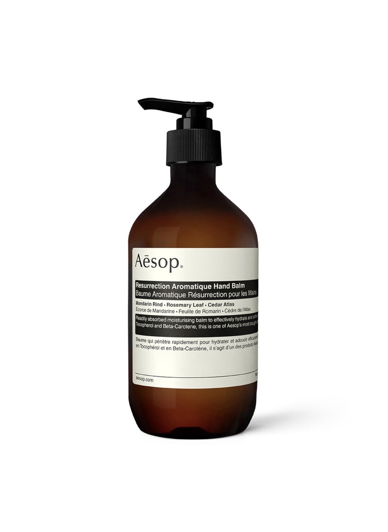 Aesop Resurrection Aromatique Hand Balm | Rich, Moisturizing Balm for Hands and Cuticles | Fragrant Botanicals and Skin-Softening Emollients | 16.9 oz