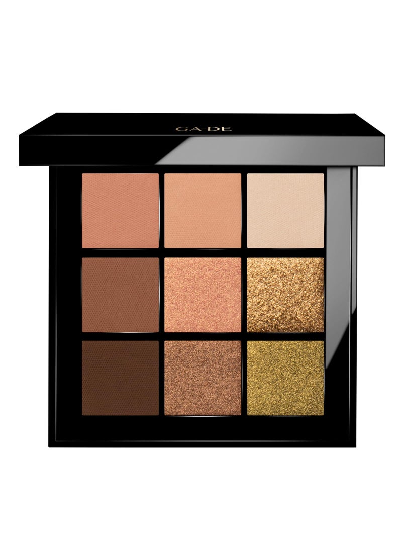 GA-DE Velveteen Eyeshadow Palette, 53 - Eyeshadow Collection with Light to Deep Shades - for Matte, Metallic, Silky and Shimmery Finishes - 0.286 oz