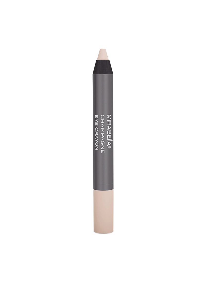 Mirabella Eye Crayon Jumbo Waterproof Eyeliner Pencil, Ultra-Creamy and Highly Pigmented Eyeshadow Stick Glides Smoothly and Blends Effortlessly, Offers All-Day Wear and Smoky Looks, Champagne