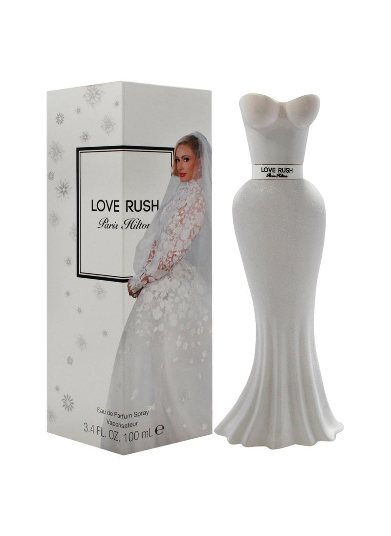 Paris Hilton Love Rush Eau de Parfum Spray Perfume for Women | Floral Fragrance | Notes of Italian Bergamot, Gardenia, Sandalwood and Vanilla | Intimate and Beautiful Long-Lasting Scent | 3.4 Fl Oz