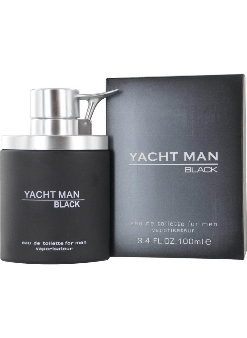 Myrurgia Yacht Man Black Eau de Toilette Spray for Men, 3.4 Ounce