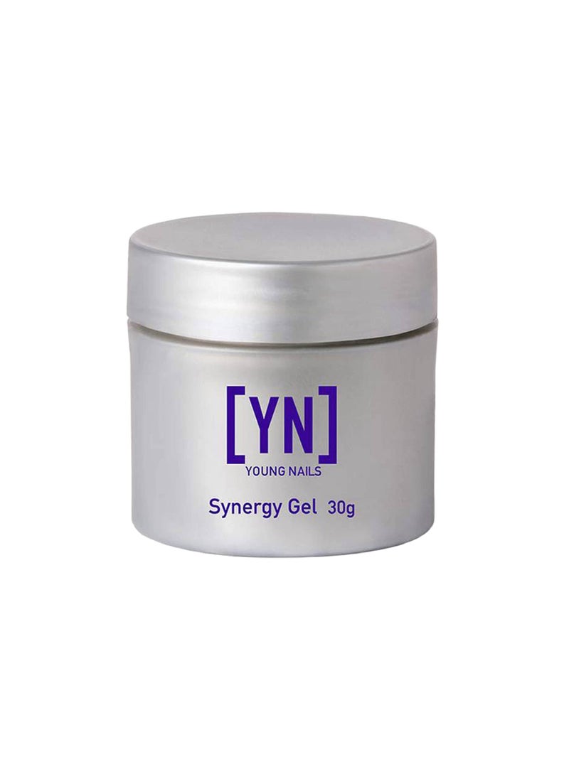 Young Nails Synergy Gel System, Building Gel - Hard Builder Gel, Superior Adhesion & Strength, Structured Nail Gel Builder - Build Gel, Clear, 30g