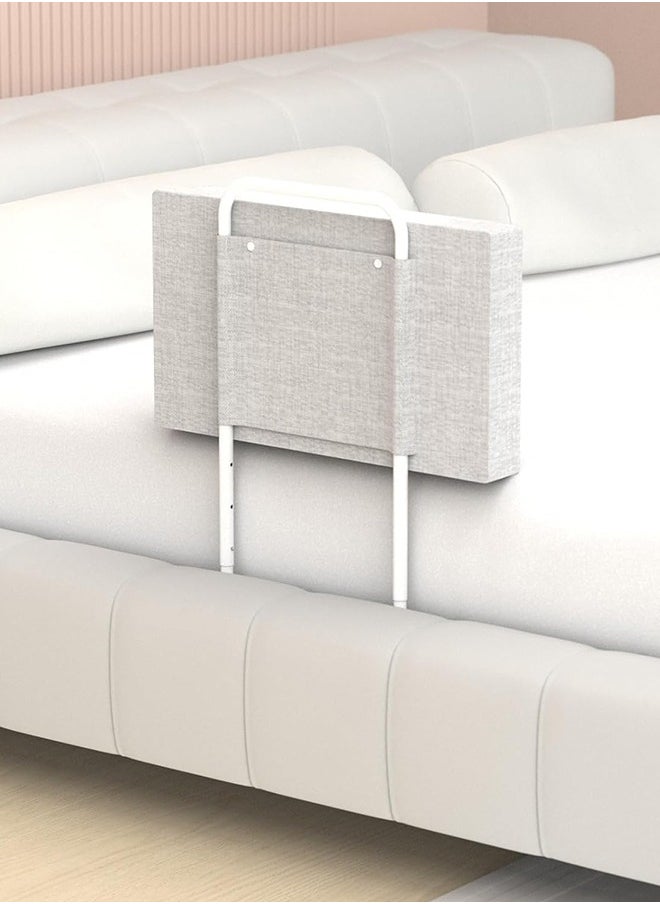 Bed rails for toddler, bed rail guard for kids,upgrade reinforced safety soft fence protector,height adjustable bed guard rail,bed safety barrier protection,Punch free (50x28cm, Grey-1pcs)