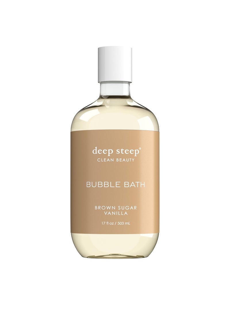 Deep Steep Bubble Bath, Brown Sugar Vanilla, 17 Ounce