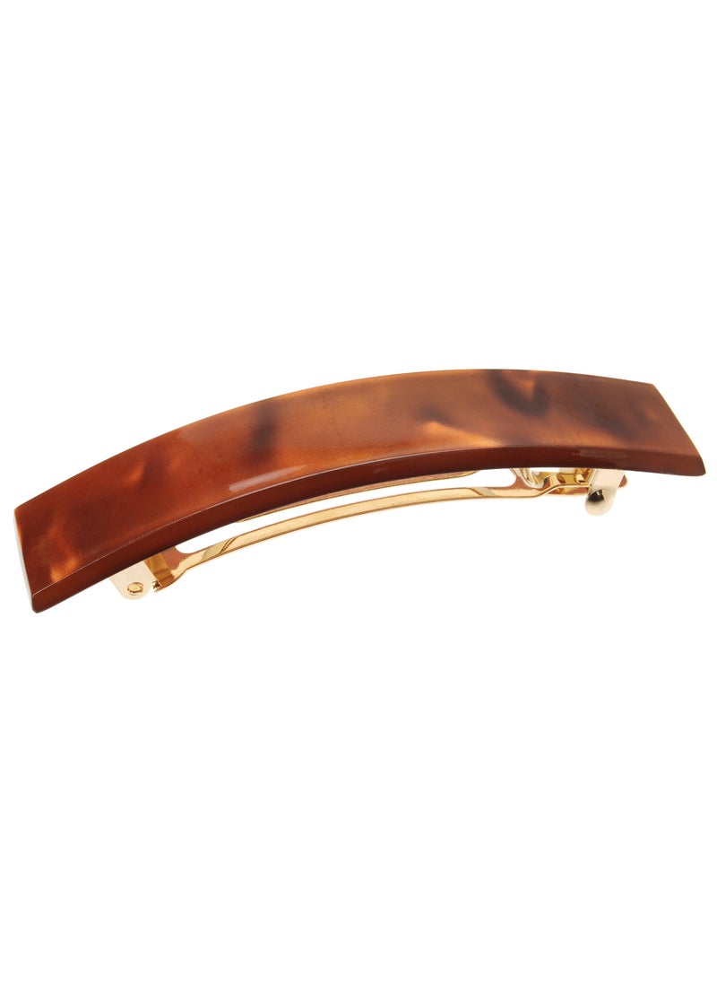 France Luxe Classic Rectangle Barrette - Nacro Spice