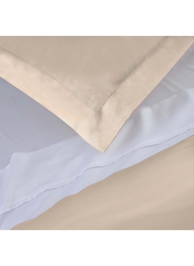 Superior Modal from Beechwood 400 Thread Count Duvet Cover Set, Soft Cool Bedding Essentials, Sateen Weave, Set Includes 1 Duvet Cover with Button Closure, 2 Pillow Shams, King/California King, Linen