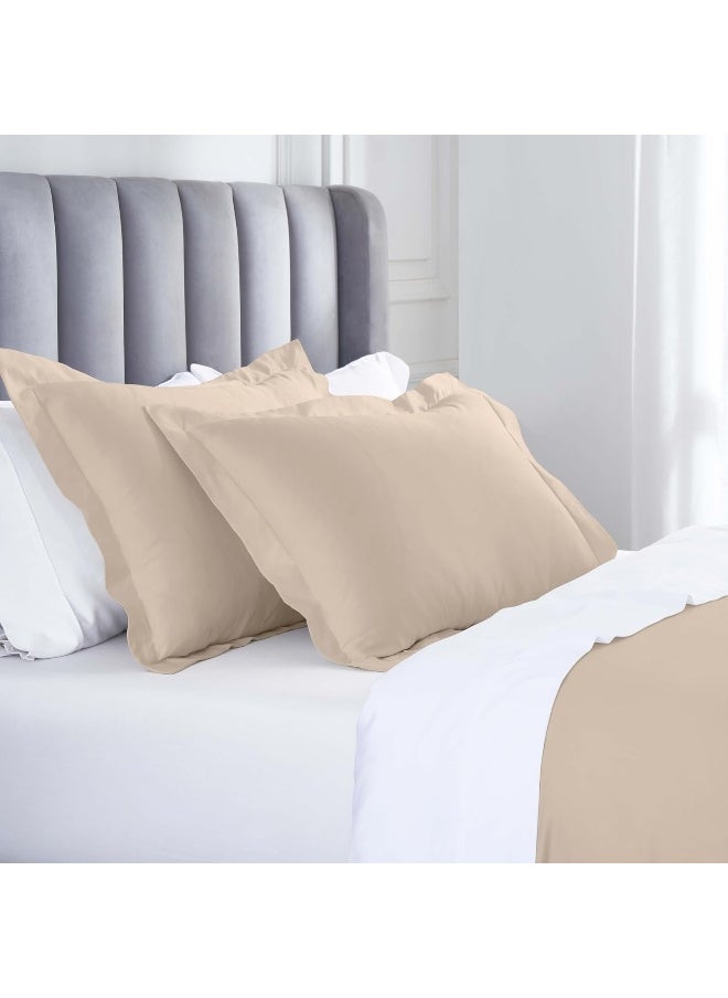 Superior Modal from Beechwood 400 Thread Count Duvet Cover Set, Soft Cool Bedding Essentials, Sateen Weave, Set Includes 1 Duvet Cover with Button Closure, 2 Pillow Shams, King/California King, Linen