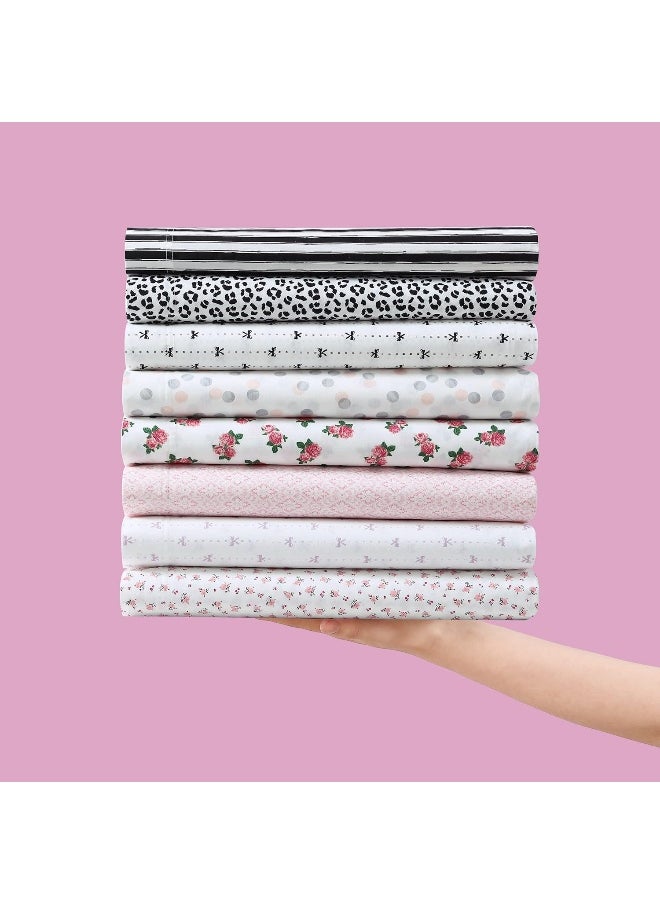 Betsey Johnson- Queen Sheet Set, Cotton Percale Bedding Set, Crisp & Cool, Lightweight & Breathable (Baby Buds Pink, Queen)