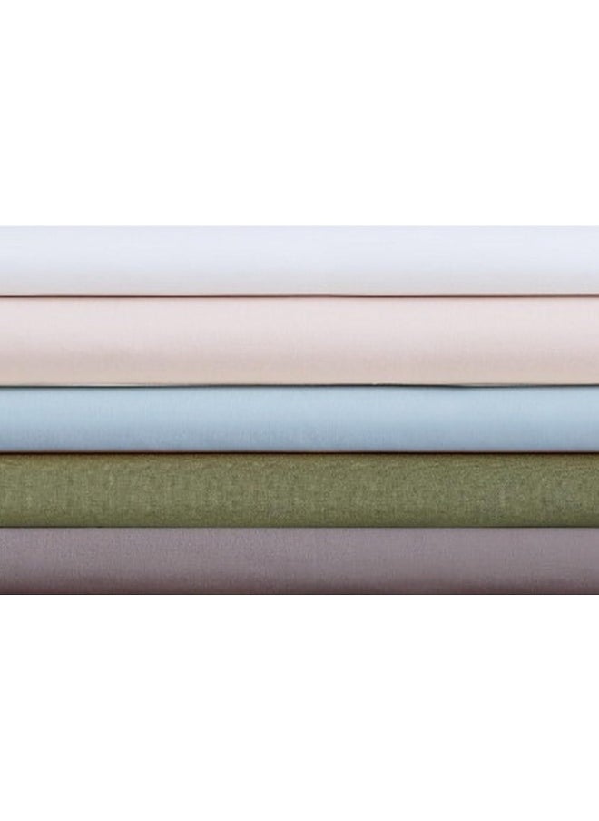 CANNON - Solid Percale 3 Piece Twin Sheet and Pillowcase Set - Grey
