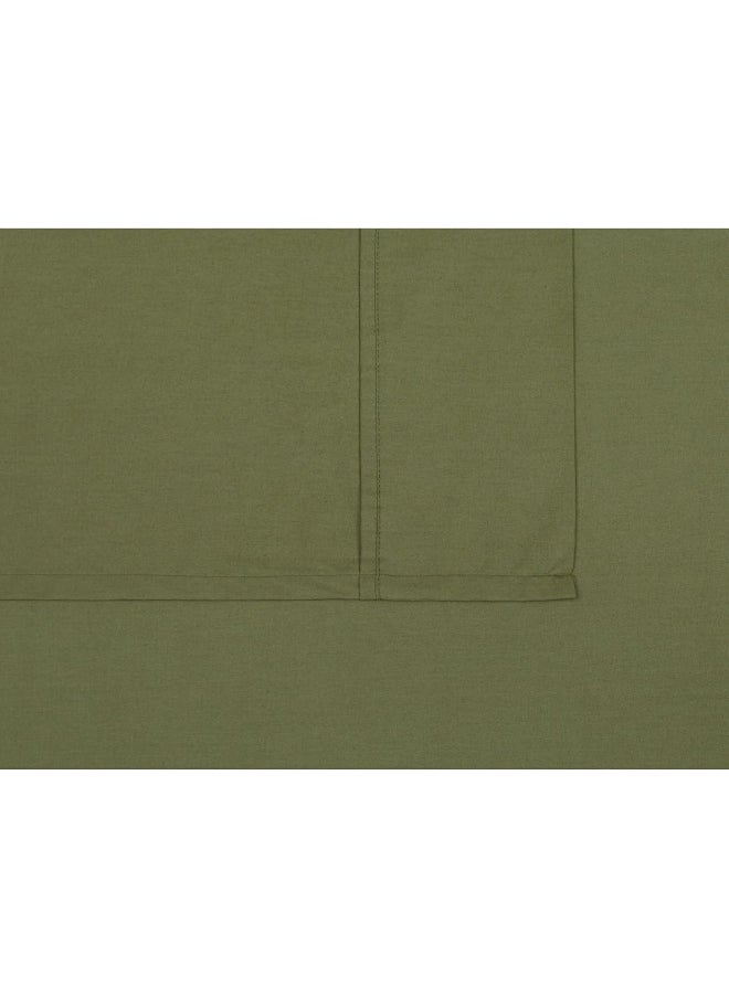 Cannon - Solid Percale 4 Piece Queen Sheet and Pillowcase Set - Green