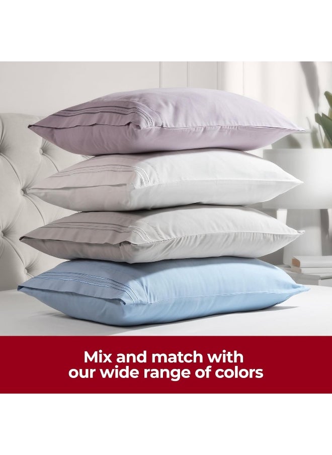 Mellanni Pillow Cases - Luxury, Extra Soft, Cooling Pillow Covers - 12 PC Iconic Collection Pillowcases - Envelope Closure(Standard/Queen 20