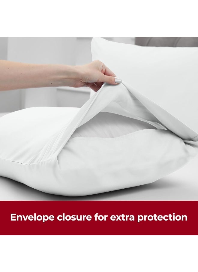 Mellanni Pillow Cases - Luxury, Extra Soft, Cooling Pillow Covers - 12 PC Iconic Collection Pillowcases - Envelope Closure(Standard/Queen 20
