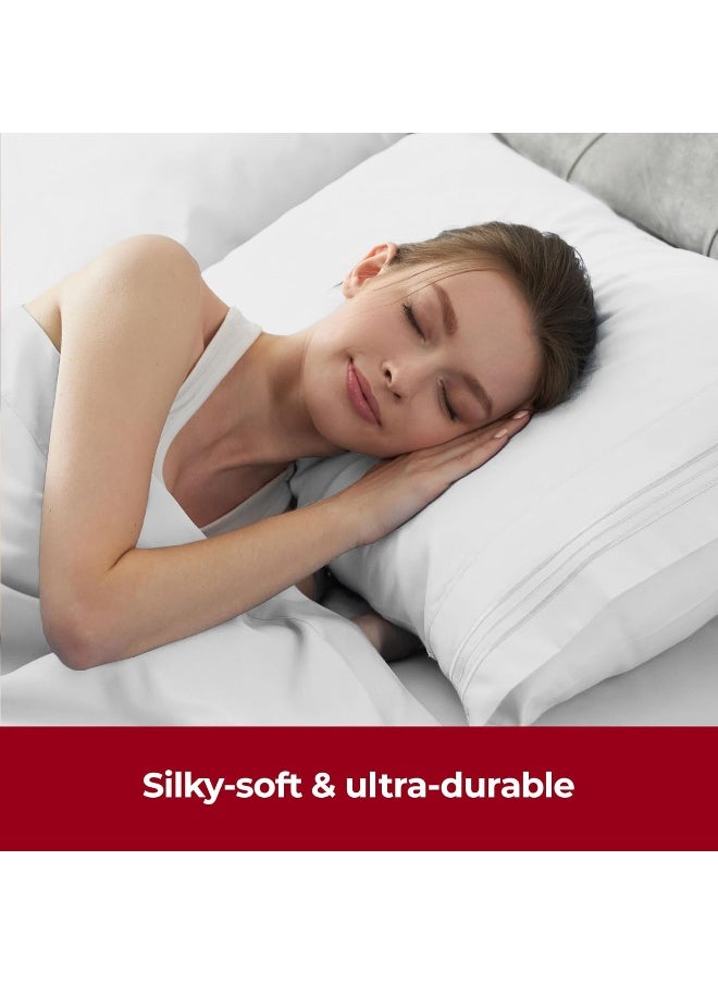 Mellanni Pillow Cases - Luxury, Extra Soft, Cooling Pillow Covers - 12 PC Iconic Collection Pillowcases - Envelope Closure(Standard/Queen 20