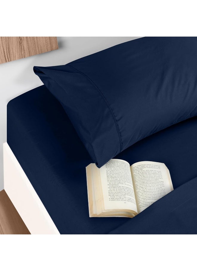 Utopia Bedding Full Sheet Set - Brushed Microfiber - Soft Bed Sheets for Full Size Bed - Includes 1 Fitted, 1 Flat, & 2 Pillow Cases - Deep Pocket (Navy)