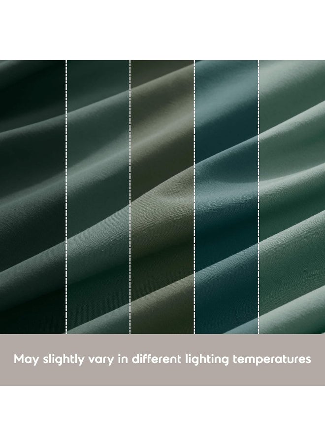 Nestl Twin Sheets Set- 3 Piece Twin Bed Sheets, Deep Pocket, Hotel Luxury, Extra Soft, Breathable and Cooling, Forest Green Sheets for Twin Size Mattresses