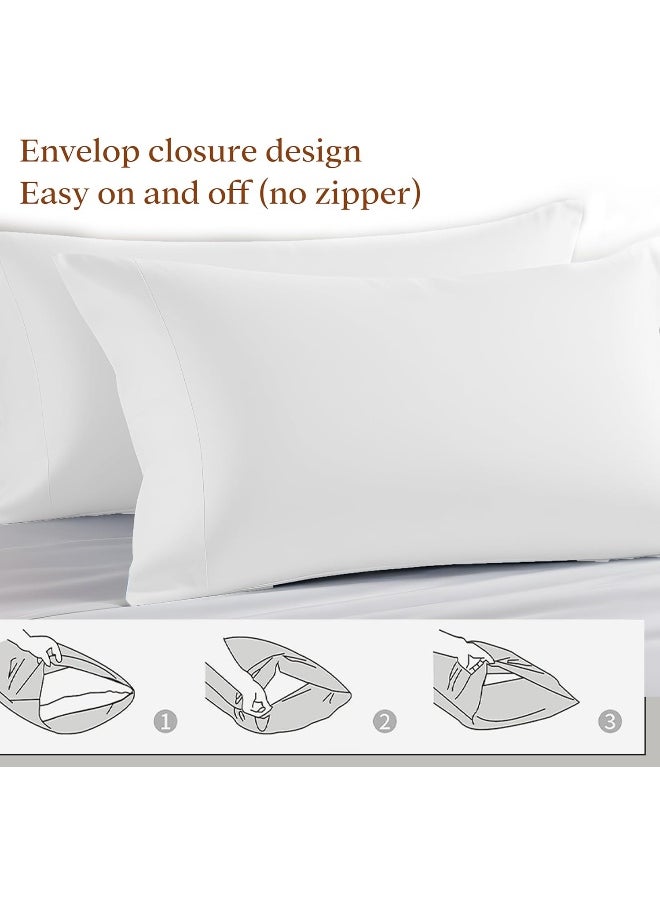Linenwalas 100% Supima Cotton Queen Fitted Sheet, Premium Luxury Bed Sheets, 1200 Thread Count, 16