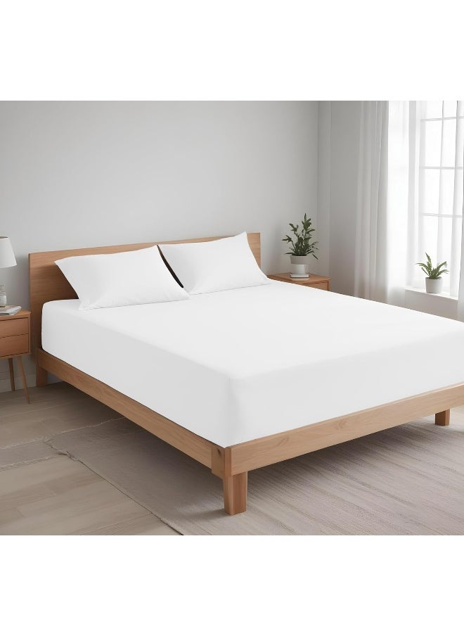 Linenwalas 100% Supima Cotton Queen Fitted Sheet, Premium Luxury Bed Sheets, 1200 Thread Count, 16